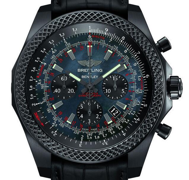The all-black Breitling Bentley looks very cool and eye-catching.