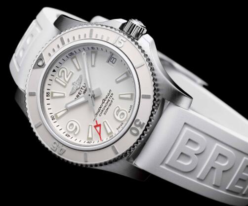 The white Breitling Superocean looks pure and eye-catching.